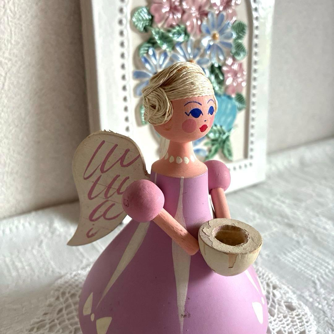 RN167 北欧ヴィンテージ Hemslöjd エンジェルのキャンドスタンド