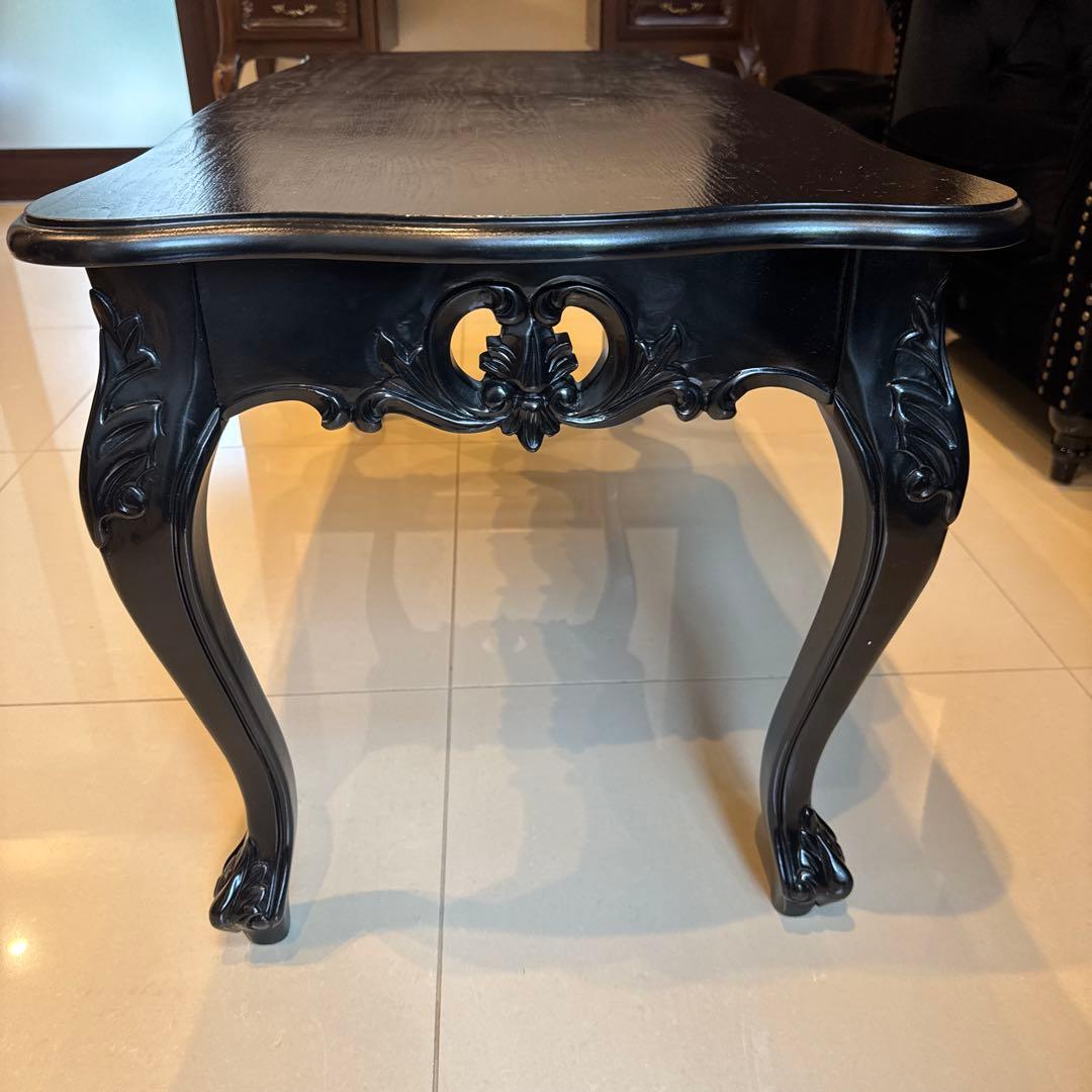 値引しました　アンティーク　ロココ調 コーヒーテーブル　猫脚　ダークブラウン