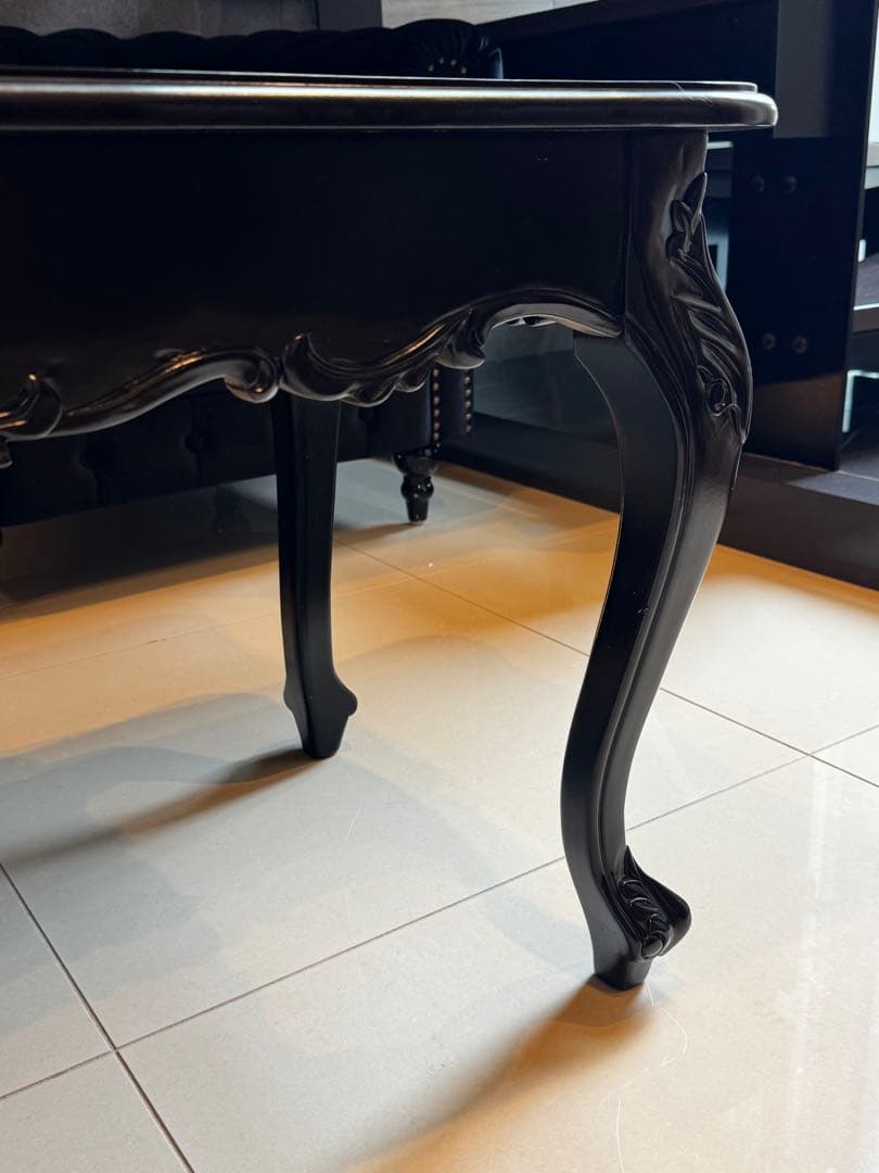 値引しました　アンティーク　ロココ調 コーヒーテーブル　猫脚　ダークブラウン