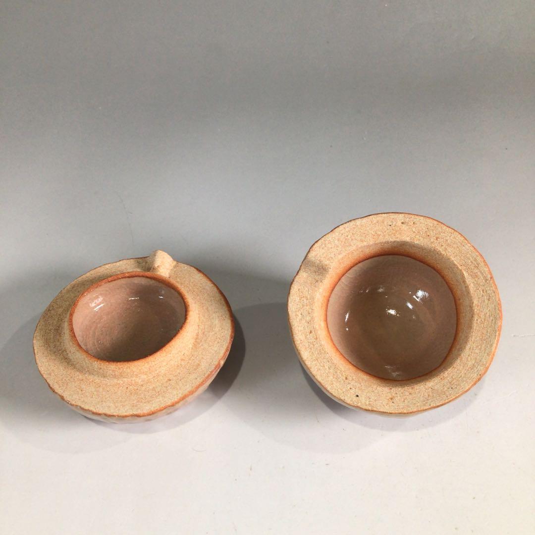 P180 香合 『萩焼』『増野陶花造』『蜜柑香合』 共箱 茶道具