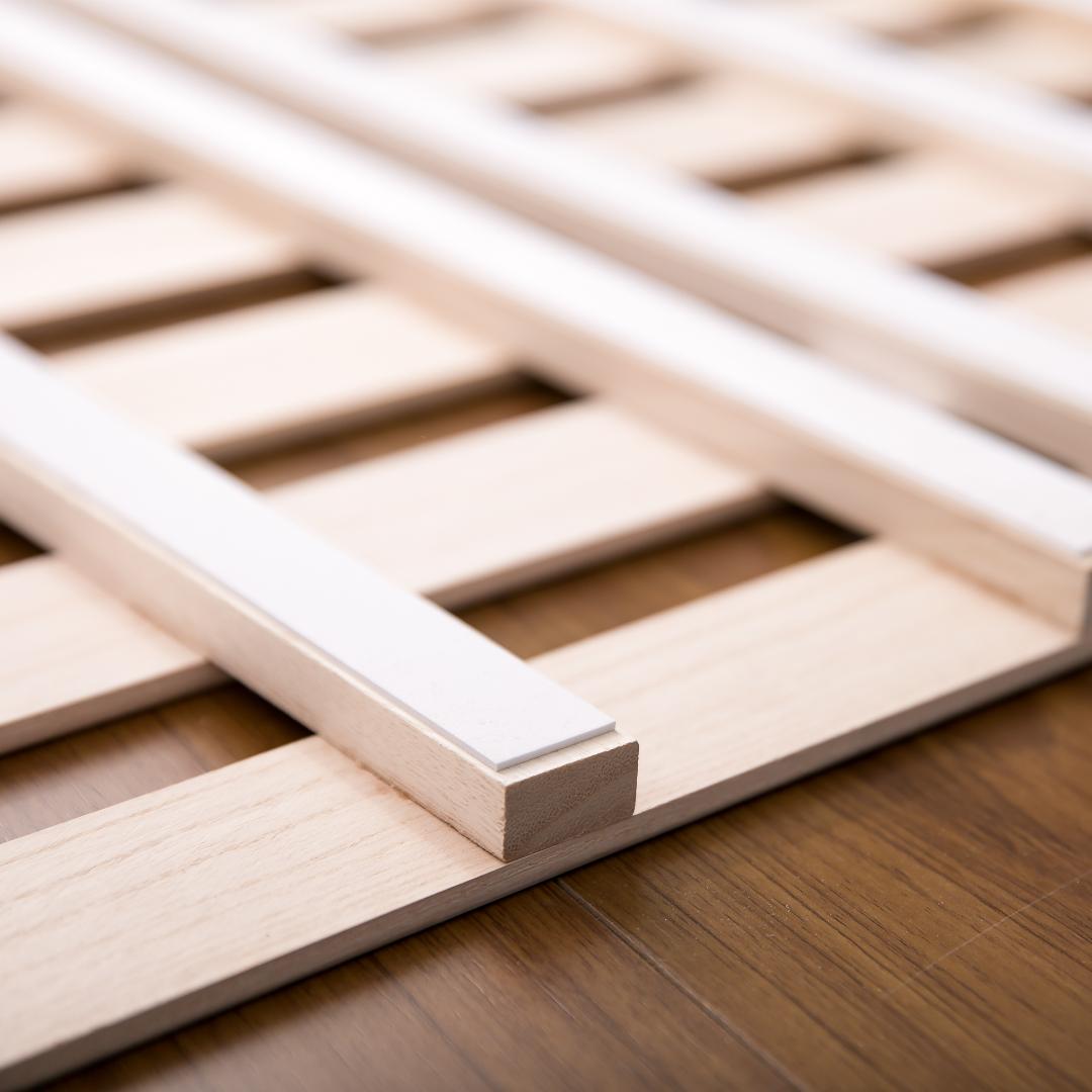 【新品】天然桐 四つ折りシングルベッド 折りたたみ コンパクト 木製