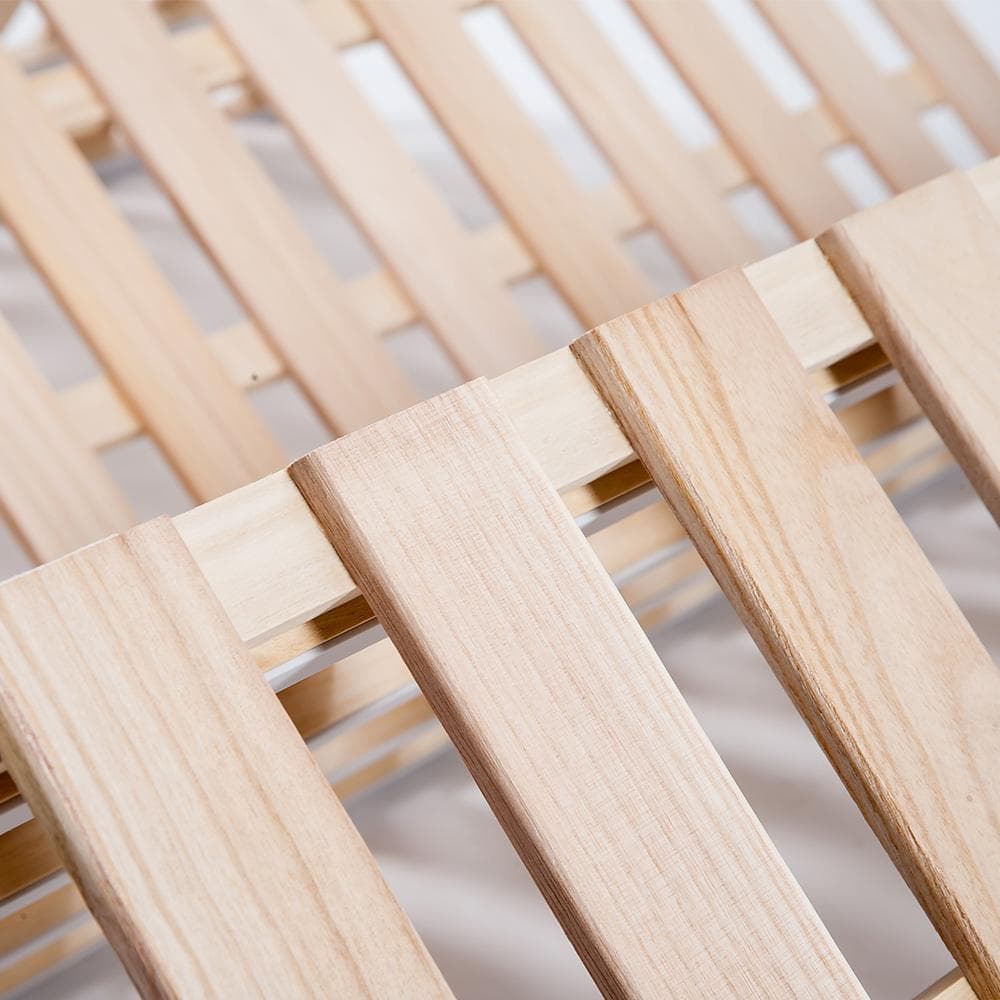 【新品】天然桐 四つ折りシングルベッド 折りたたみ コンパクト 木製