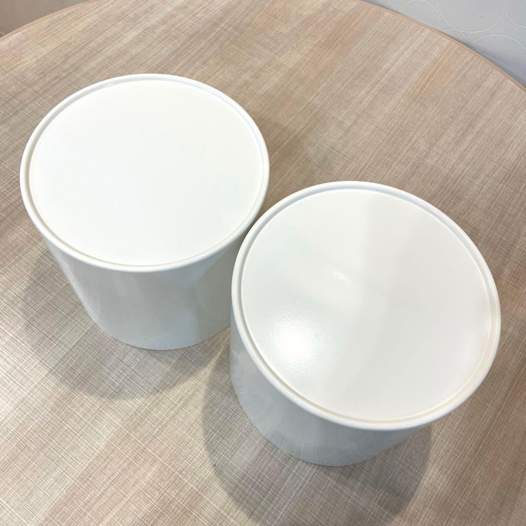 未使用 Hubschヒュプシュ 鉢カバー プランタースタンド 白 φ25 ②