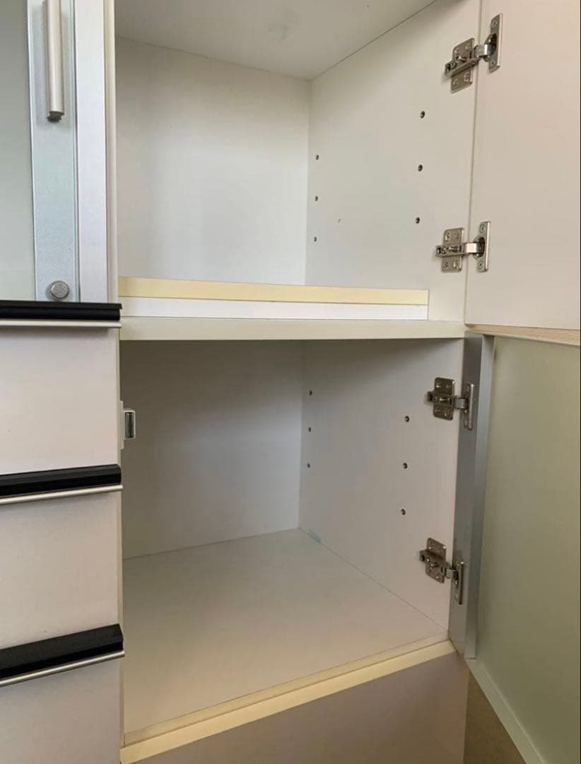 ホワイト収納　サイドボ－ド完成品