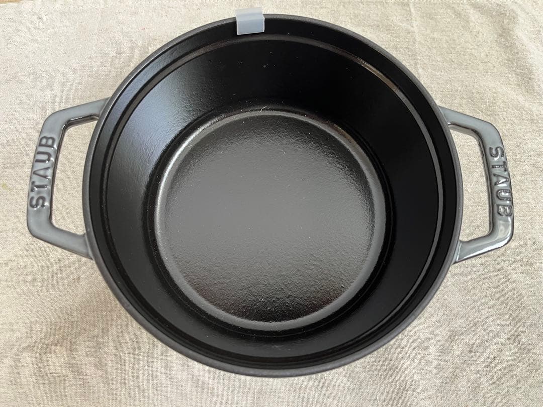 【新品未使用／Staub】ピコ・ココット 18 cm グレー レードル3点セット