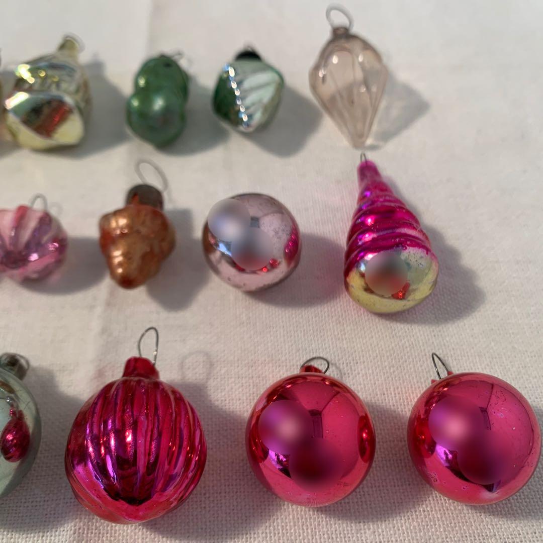 《SALE》ソビエト ミニガラスオーナメントセット 15個 ヴィンテージ