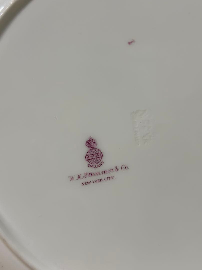 希少　W.Hプラマー　ミントン　チャイニーズツリー　鳥と花　アンティーク