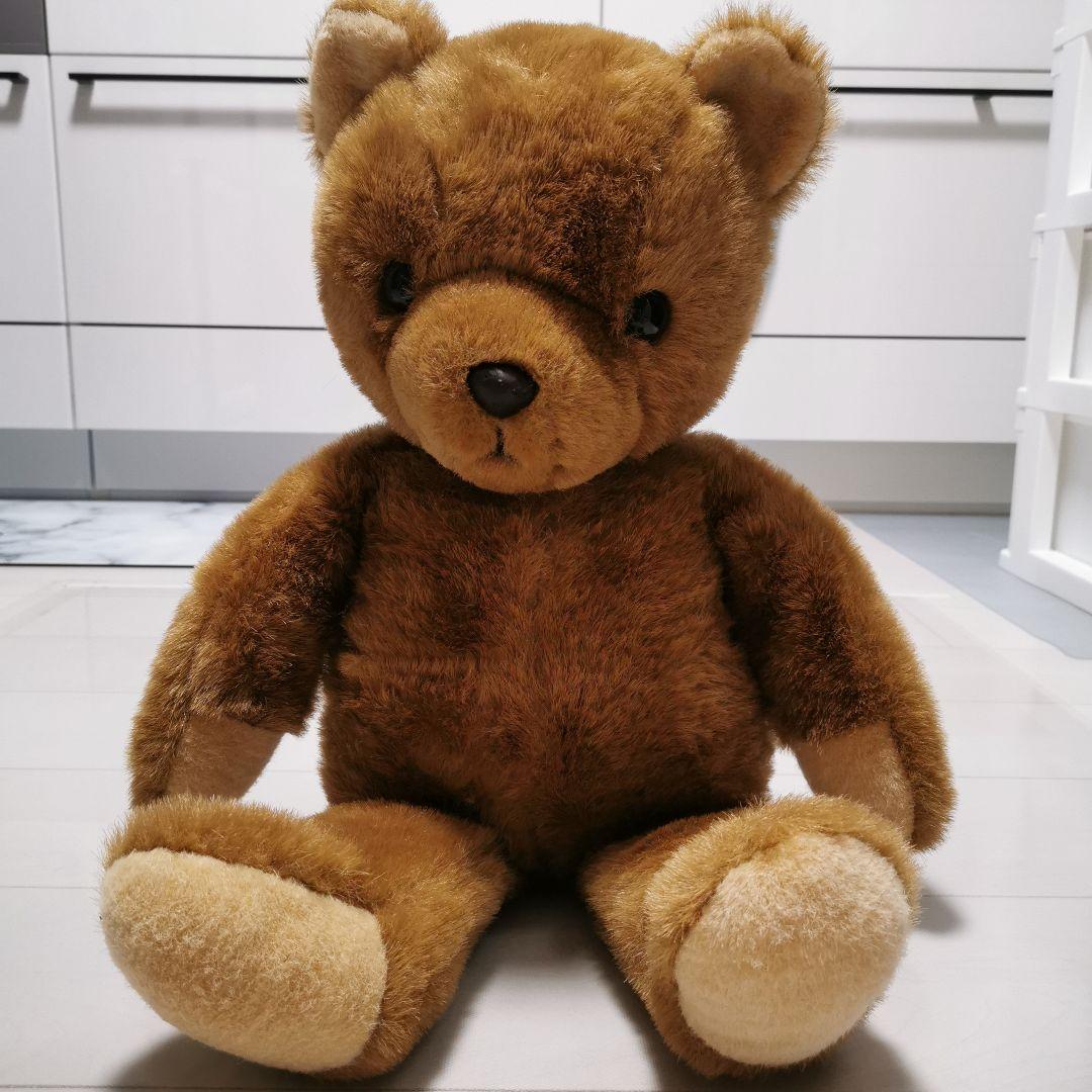 レア希少ファースト社クマぬいぐるみテディベア日本製レトロ昭和着せ