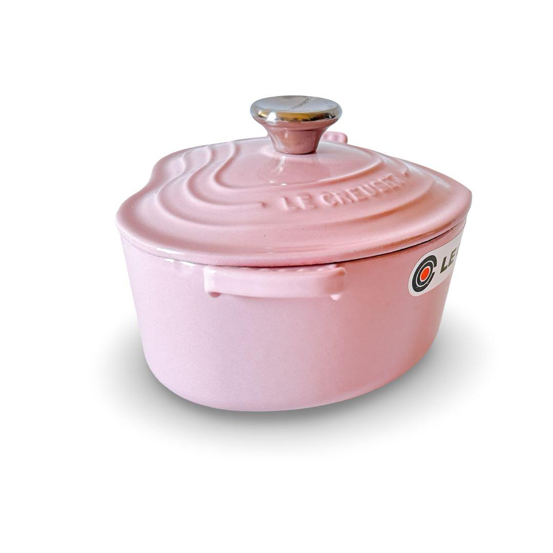 【極美品】ル・クルーゼ ココットダムール 16cm シェルピンク ハート鍋