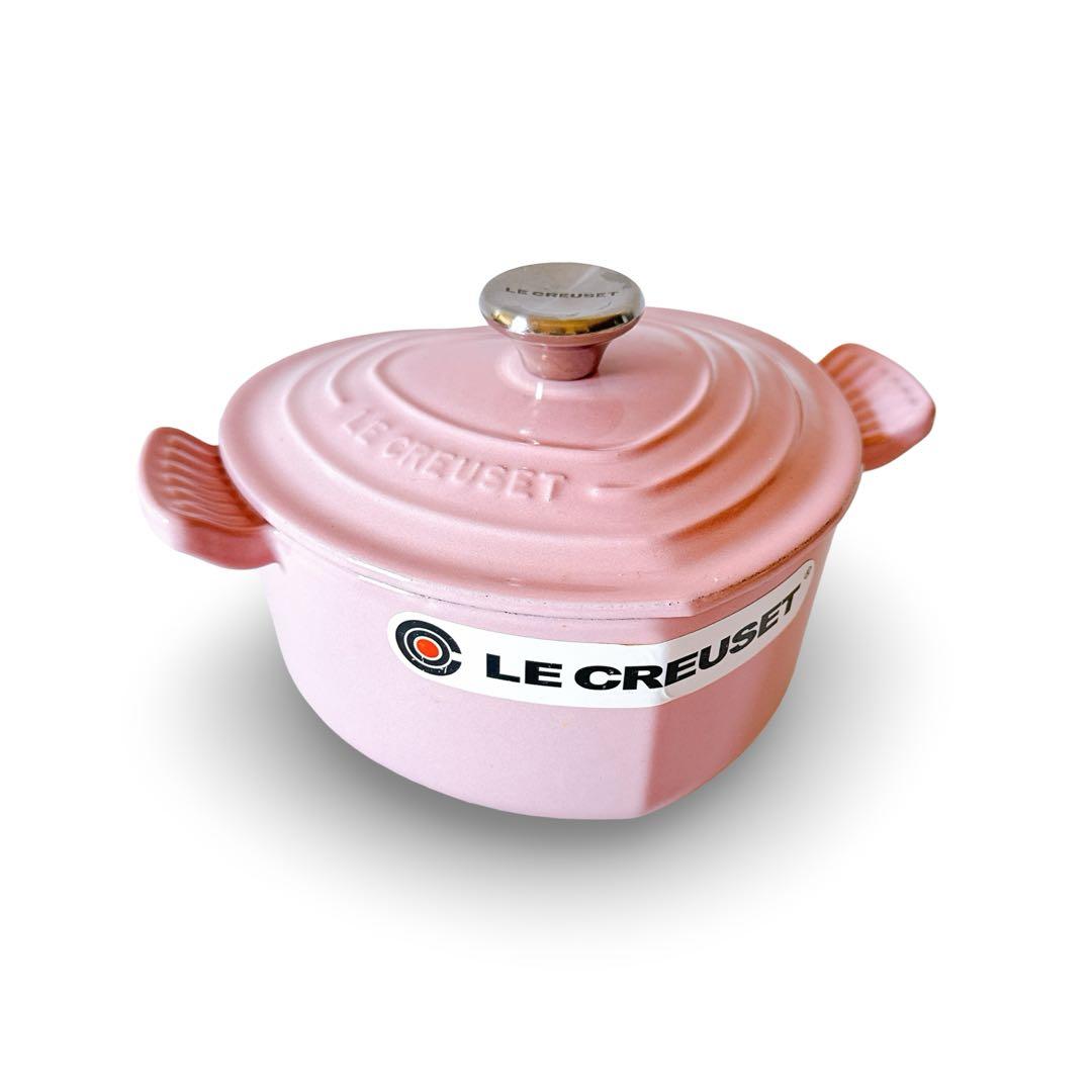 【極美品】ル・クルーゼ ココットダムール 16cm シェルピンク ハート鍋