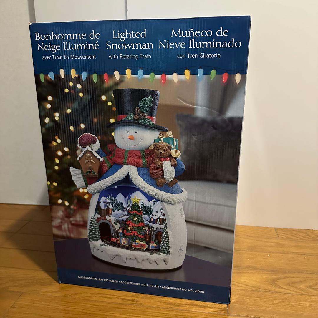 コストコ スノーマン オルゴール 置き物 外箱付き 大型 クリスマス
