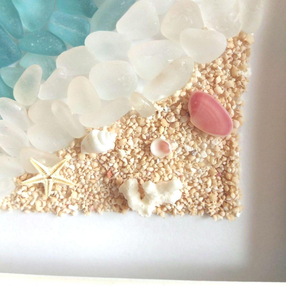 シーグラスアート&硝子のツリー二点セット