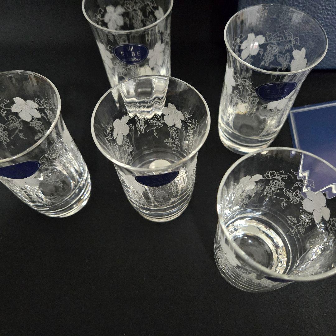 ELBE エルベ クリスタル グラス 5個セット - メルカリ