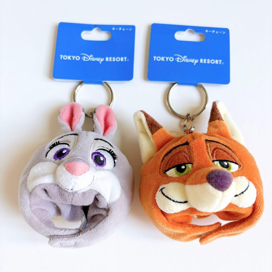 ディズニー ズートピア ファンキャップ キーチェーン ニック ジュディ