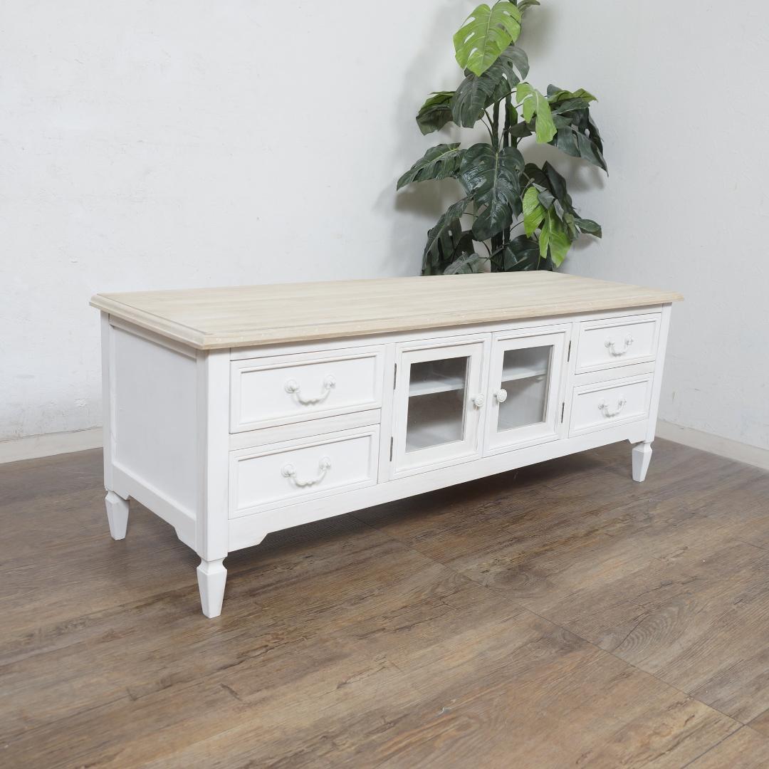 【新品・未使用】　　テレビラック　テレビ台　シャビー加工　テレビボード