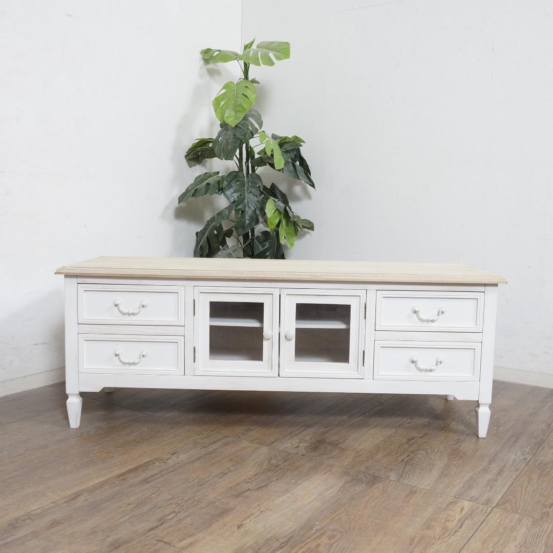 【新品・未使用】　　テレビラック　テレビ台　シャビー加工　テレビボード