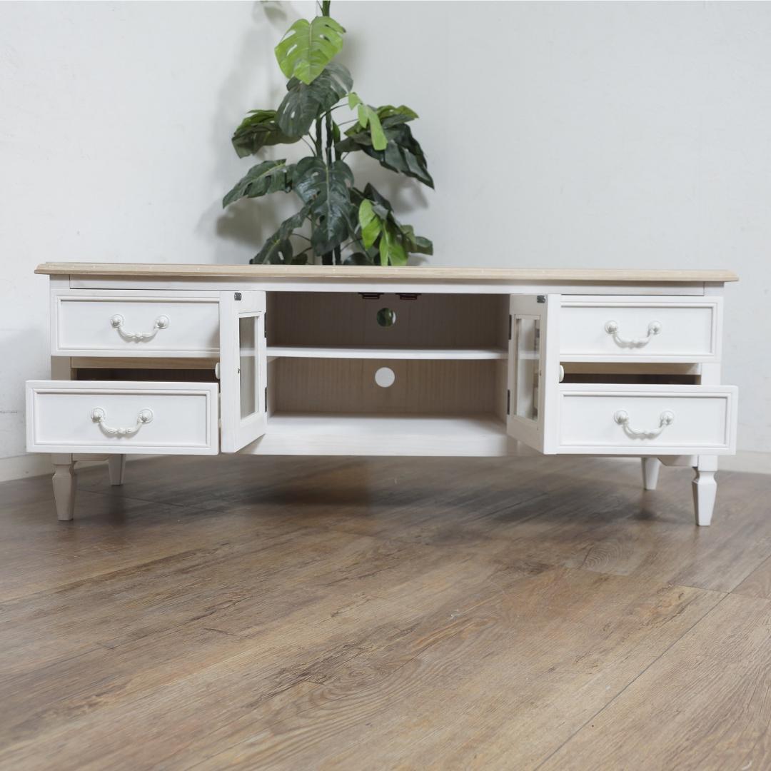 【新品・未使用】　　テレビラック　テレビ台　シャビー加工　テレビボード