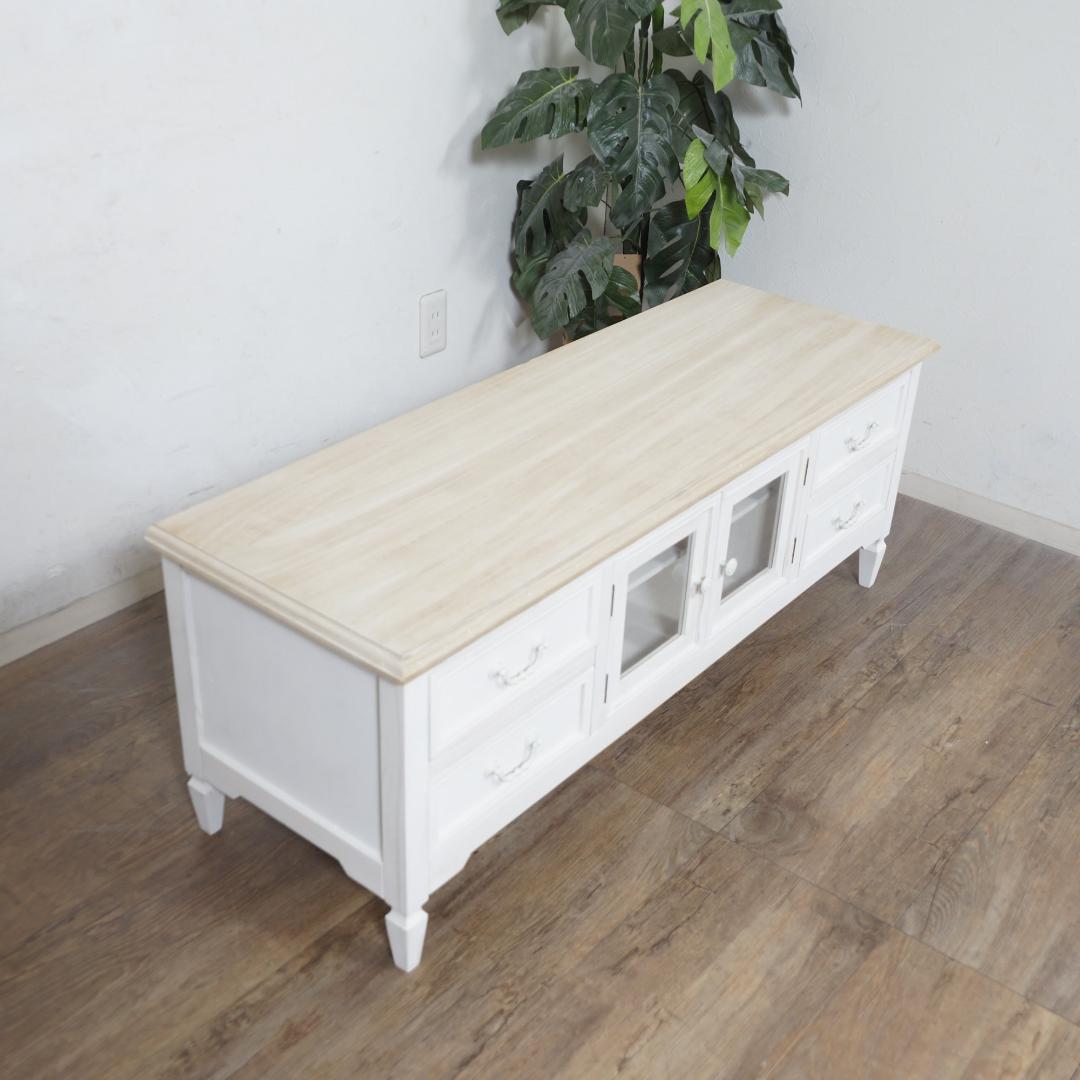 【新品・未使用】　　テレビラック　テレビ台　シャビー加工　テレビボード