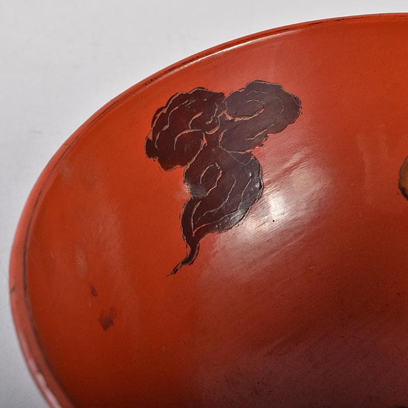 古民具 根来塗 雲龍文彫 椀 時代箱付 V R8441 | 激安通販のイーサプライ