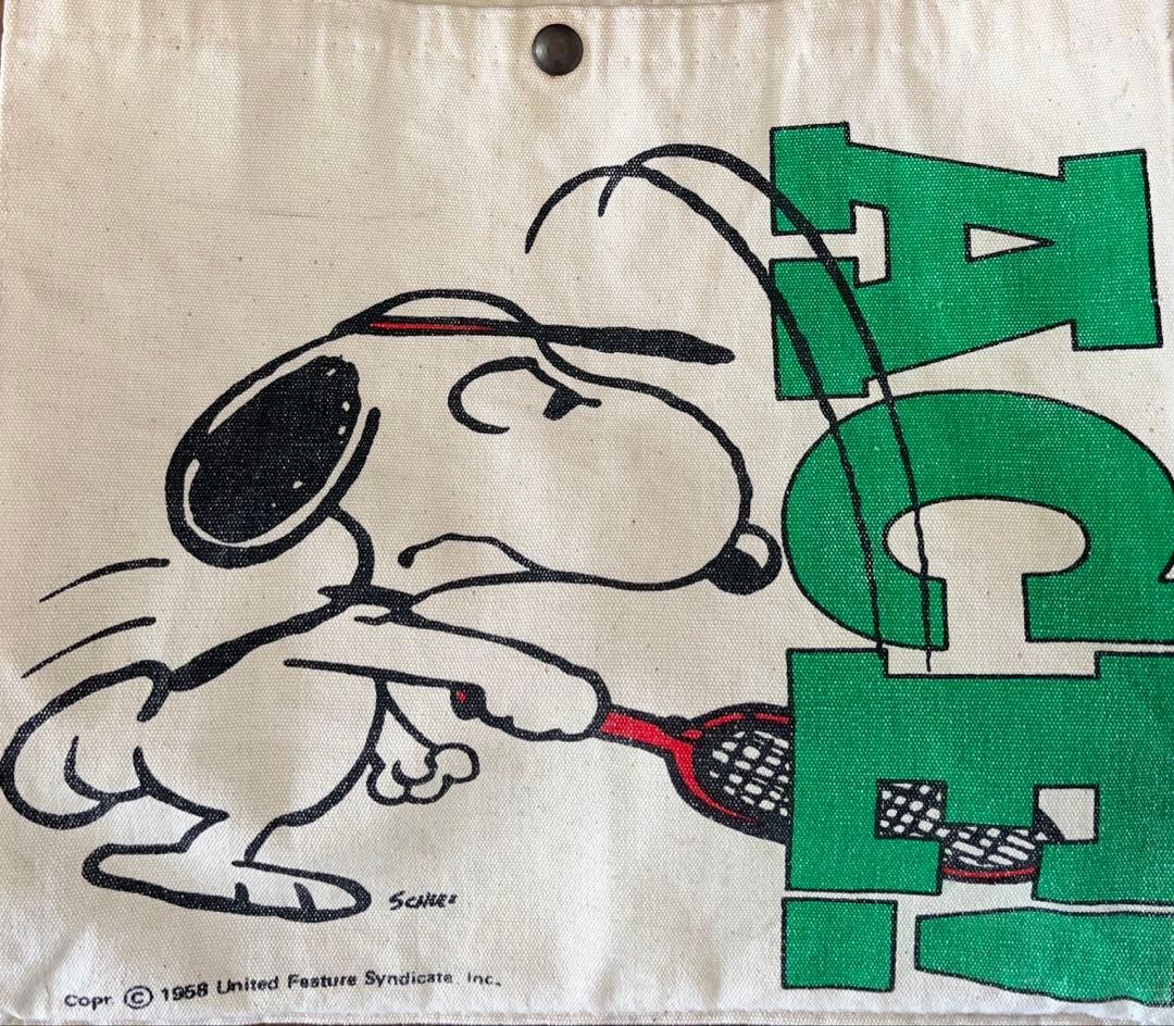 ビンテージ70'sピーナッツキャンバストートバッグ○スヌーピー