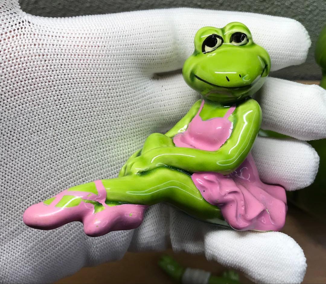 美品 【レトロ】カエル セブンコーポレーション　置物セット7体　かえる　蛙