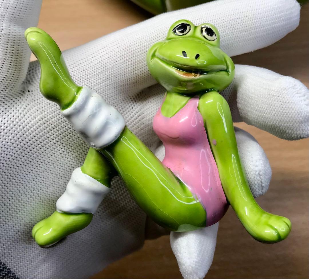 美品 【レトロ】カエル セブンコーポレーション　置物セット7体　かえる　蛙