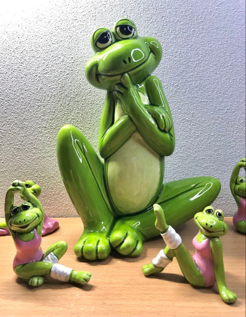 美品 【レトロ】カエル セブンコーポレーション　置物セット7体　かえる　蛙