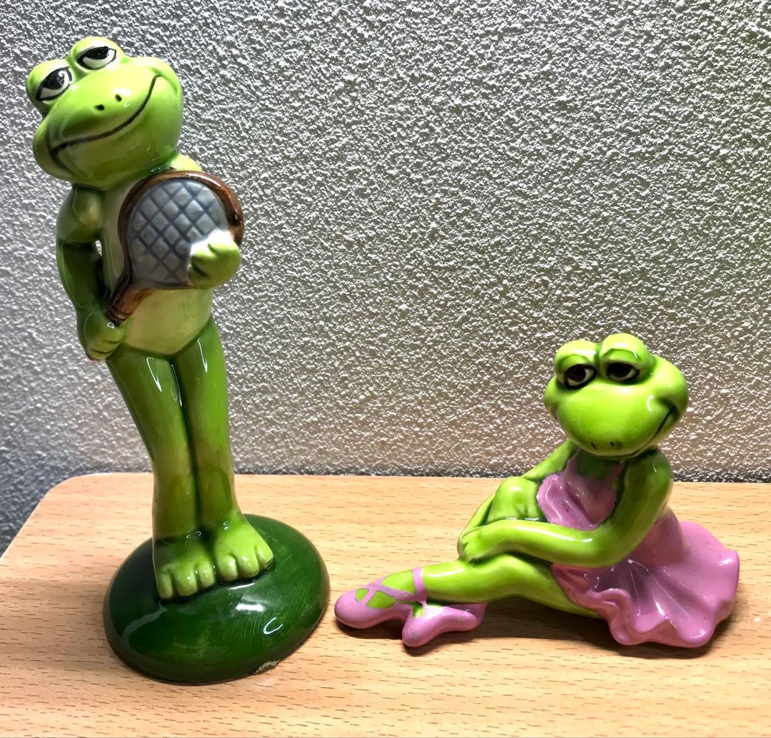 美品 【レトロ】カエル セブンコーポレーション　置物セット7体　かえる　蛙