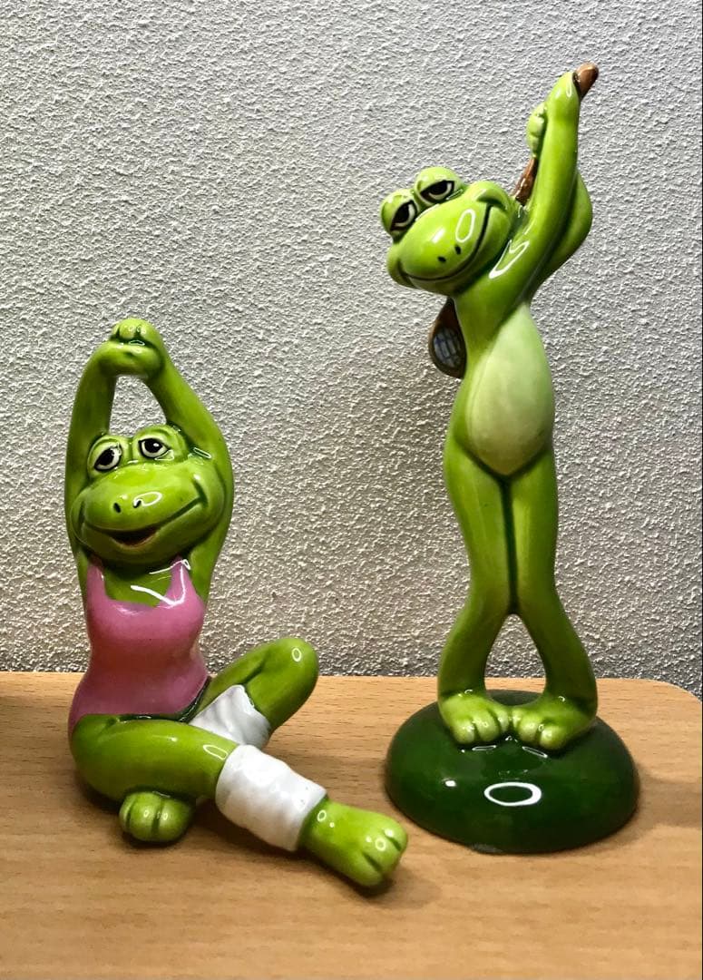 美品 【レトロ】カエル セブンコーポレーション　置物セット7体　かえる　蛙