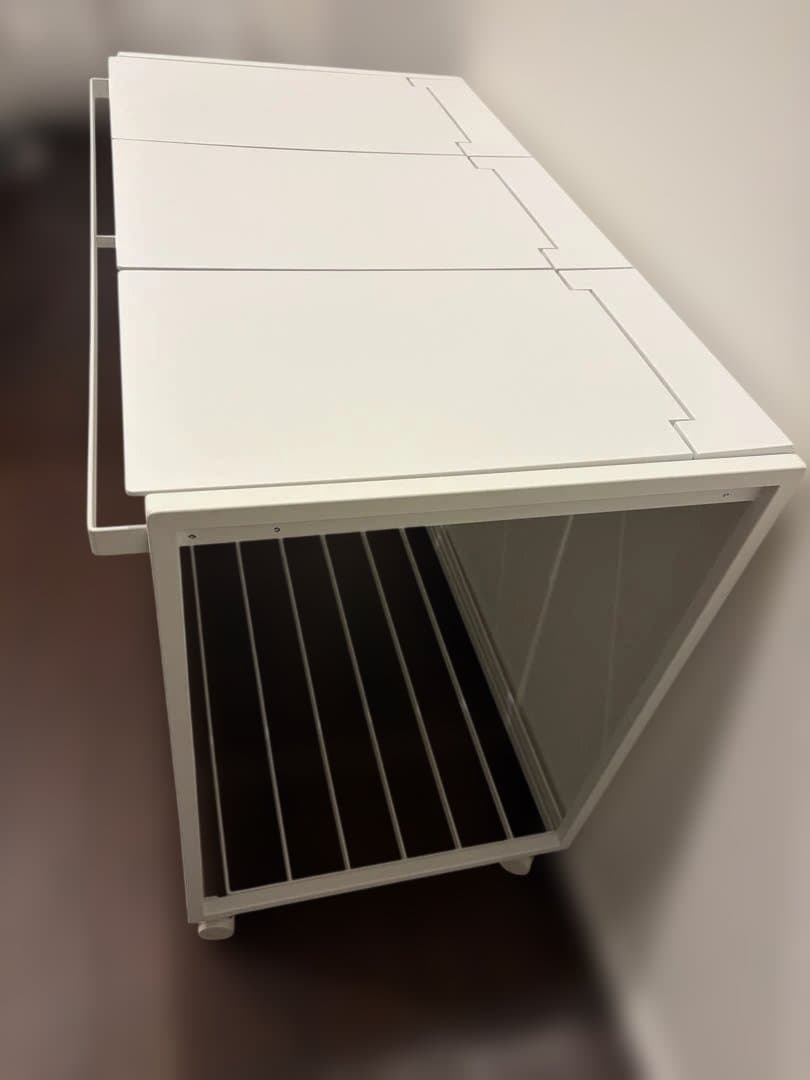 【完成品】【未使用】山崎実業(tower) 蓋付き 目隠し 3分別 ダストワゴン