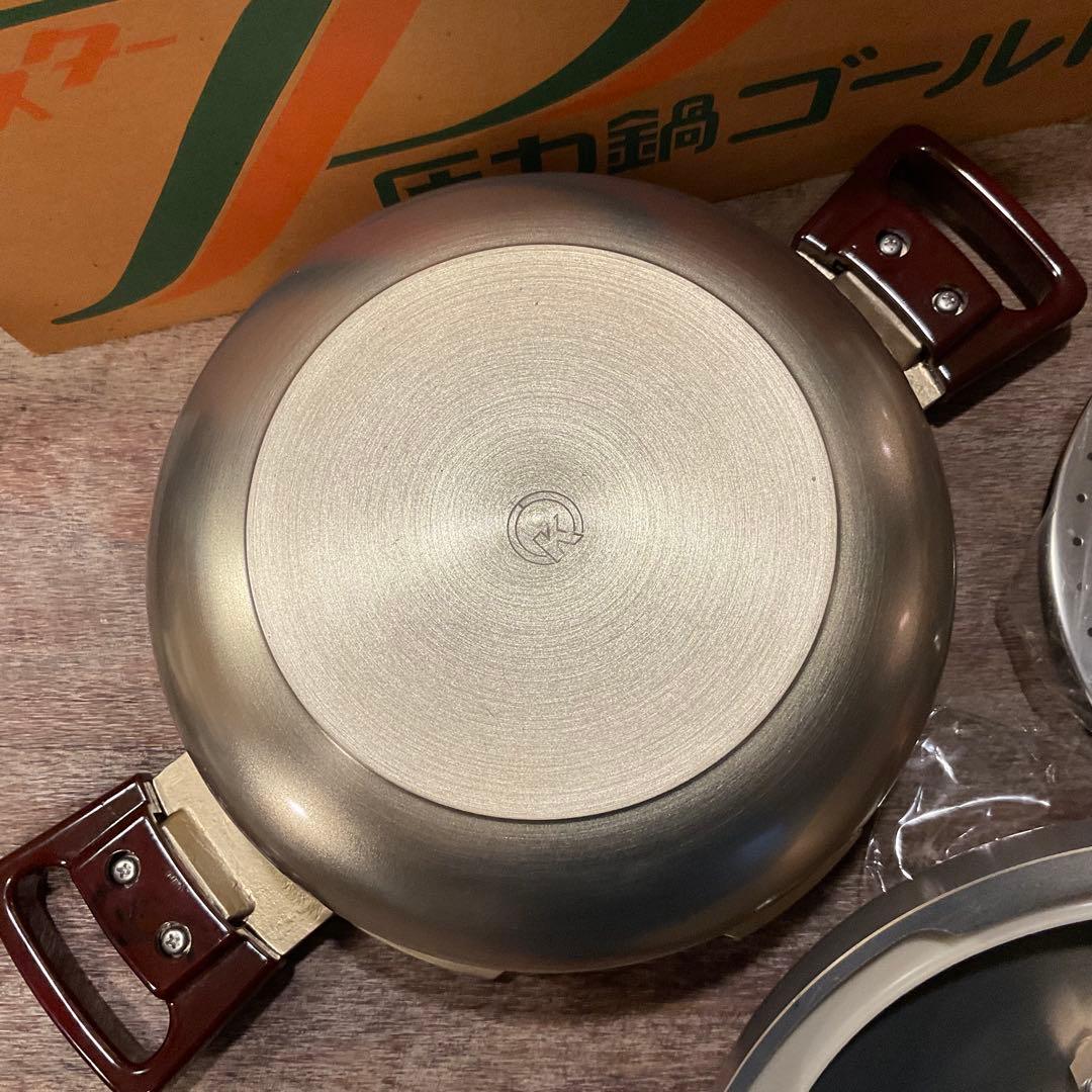 希少 新品未使用！ピースター 圧力鍋 ゴールド 4.5L レトロ 関西軽金属工業