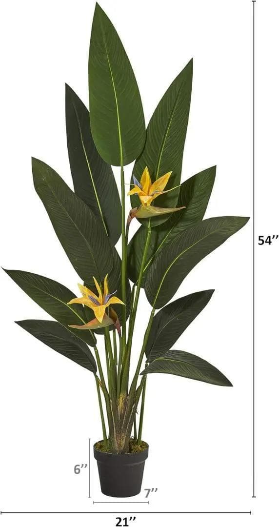 Nearly Natural 人工観葉植物 極楽鳥花 リアルタッチ 1.4m