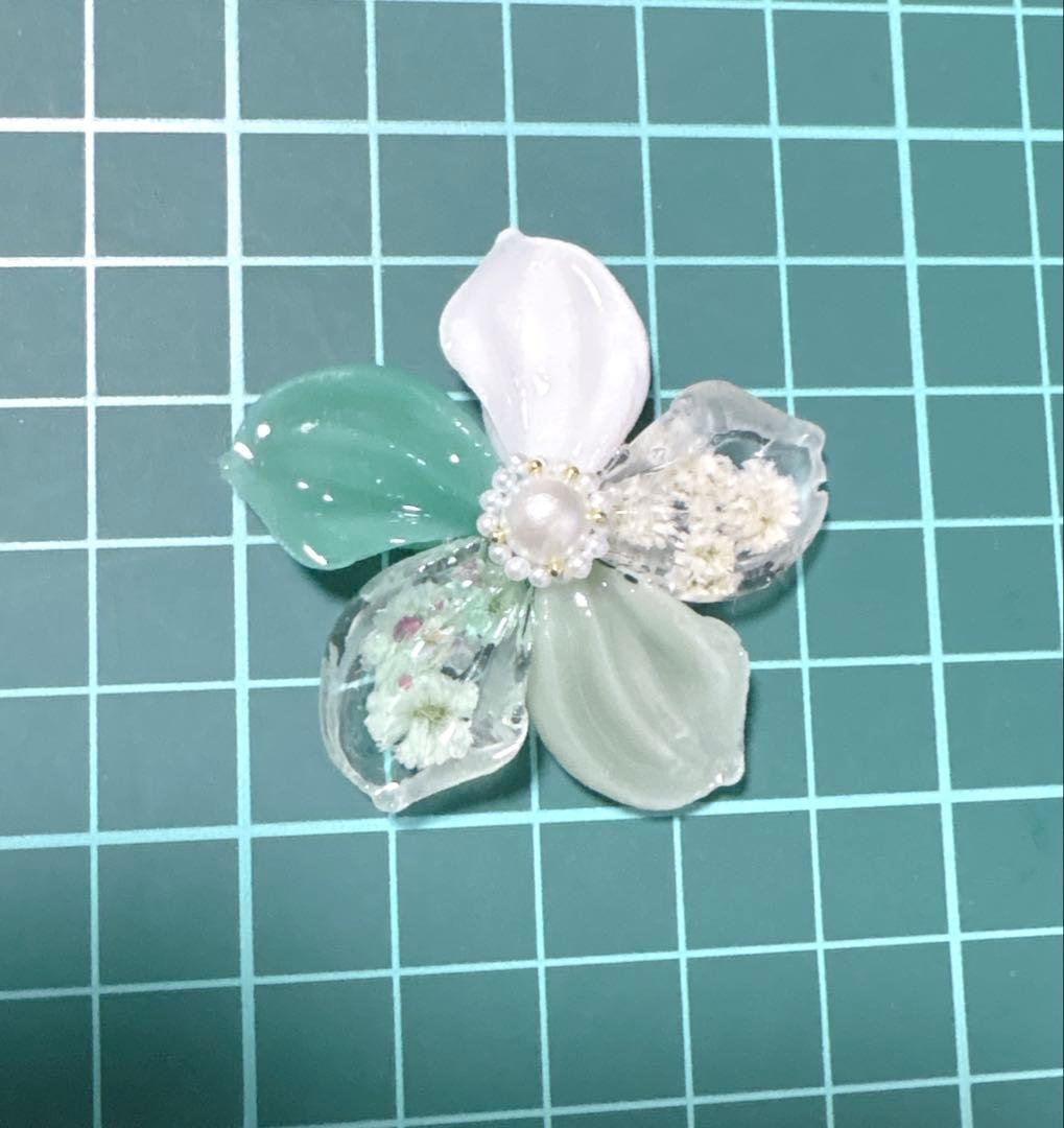 お花　レジン　ハンドメイド　ヘアゴム
