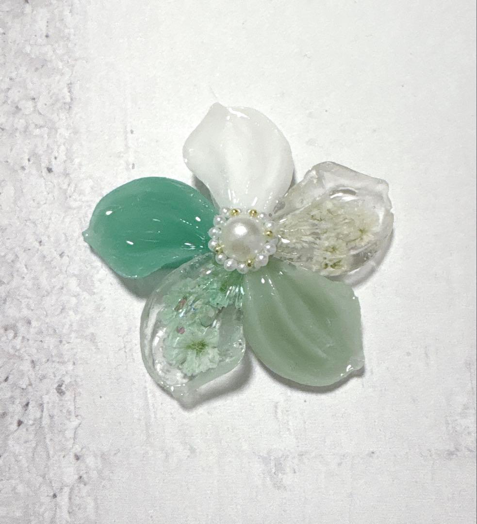 お花　レジン　ハンドメイド　ヘアゴム