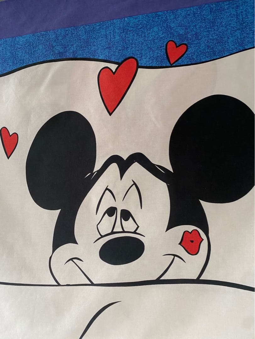 ビンテージ 70s ヨーロッパ ディズニー ミッキーマウス クッション カバー♥︎