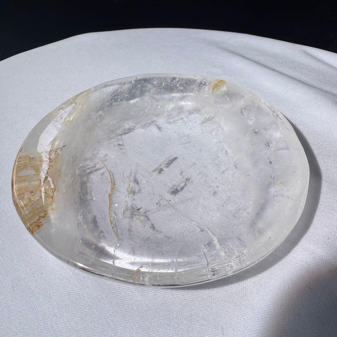 天然石水晶のお皿　置物NO.072005