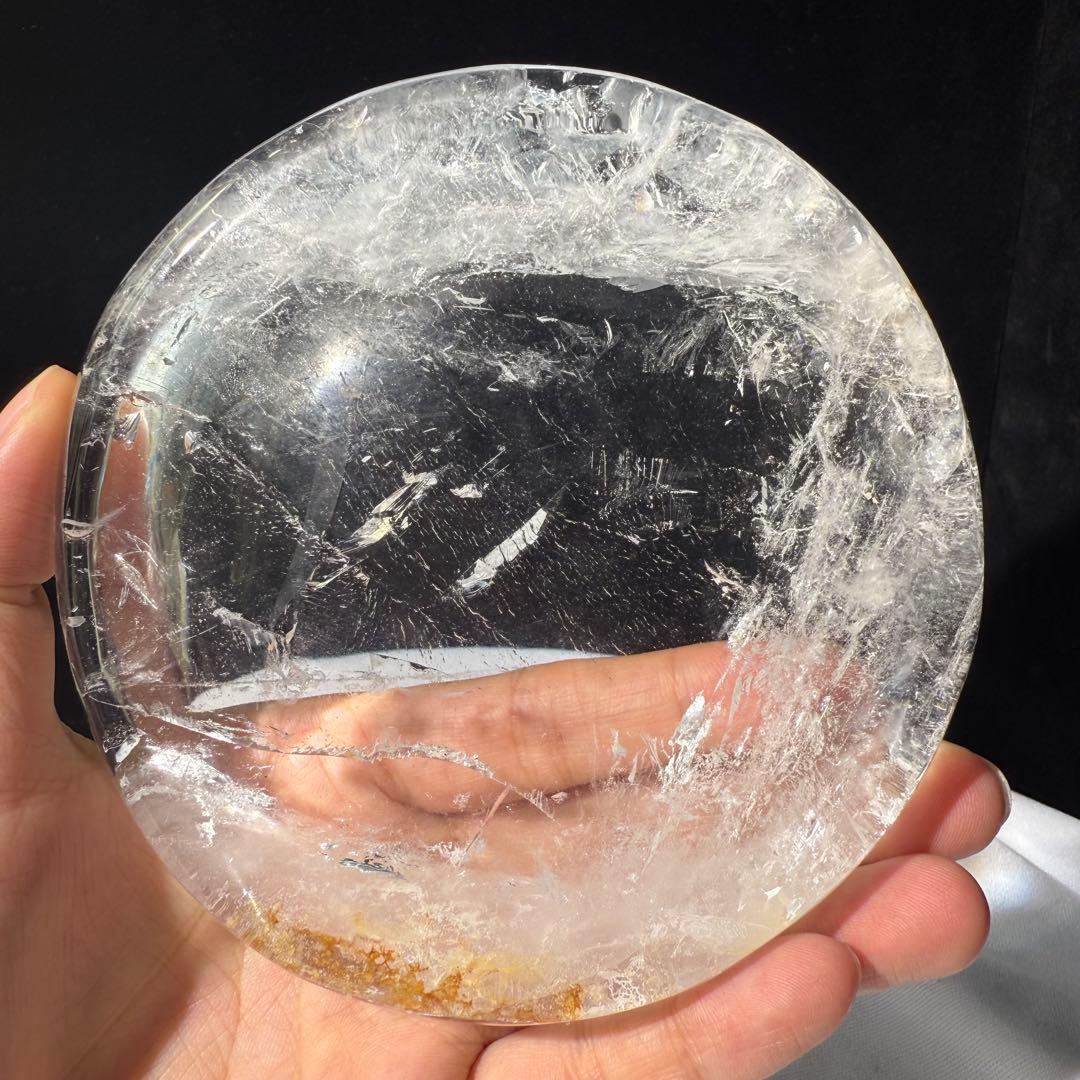 天然石水晶のお皿　置物NO.072005