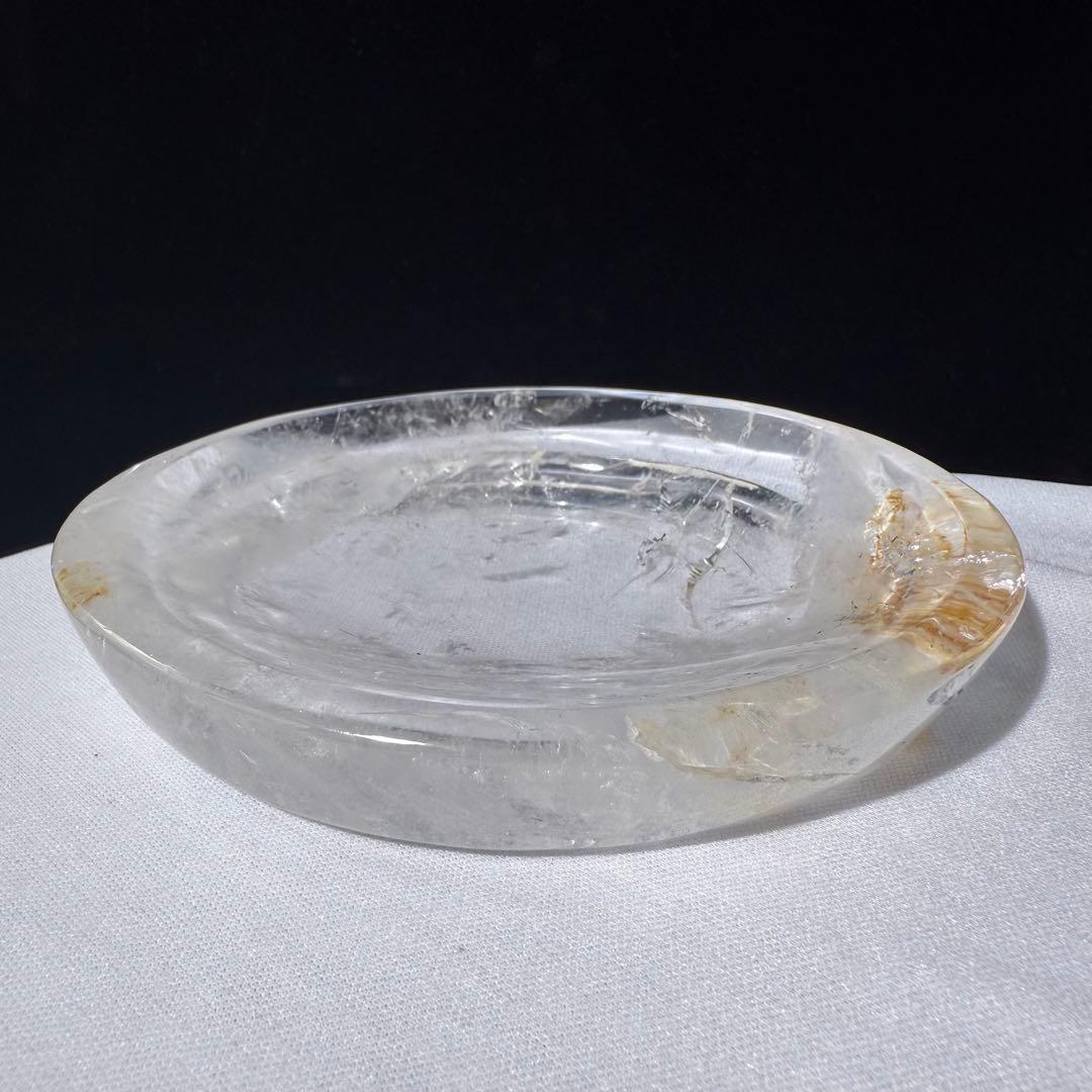 天然石水晶のお皿　置物NO.072005