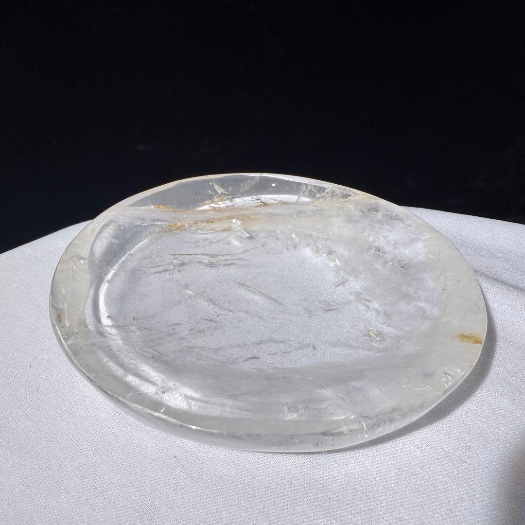 天然石水晶のお皿　置物NO.072005