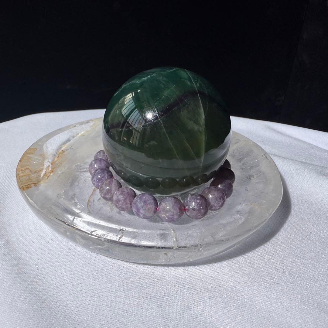 天然石水晶のお皿　置物NO.072005