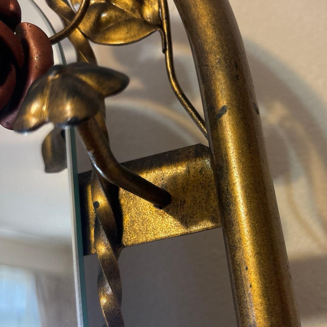 引き取り限定 アンティーク アイアン調 姿見 傘立て ラック付