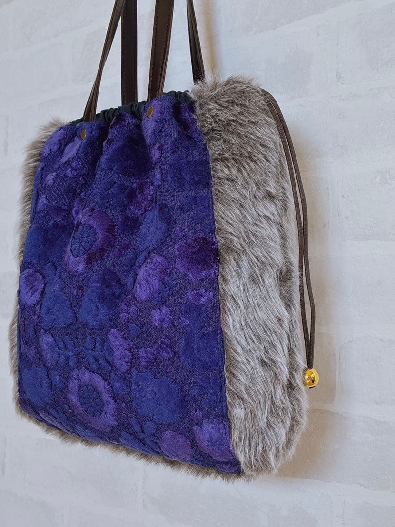 001 ジョリーフルール もふもふノスタルジア 巾着トートバッグ＆ポーチ