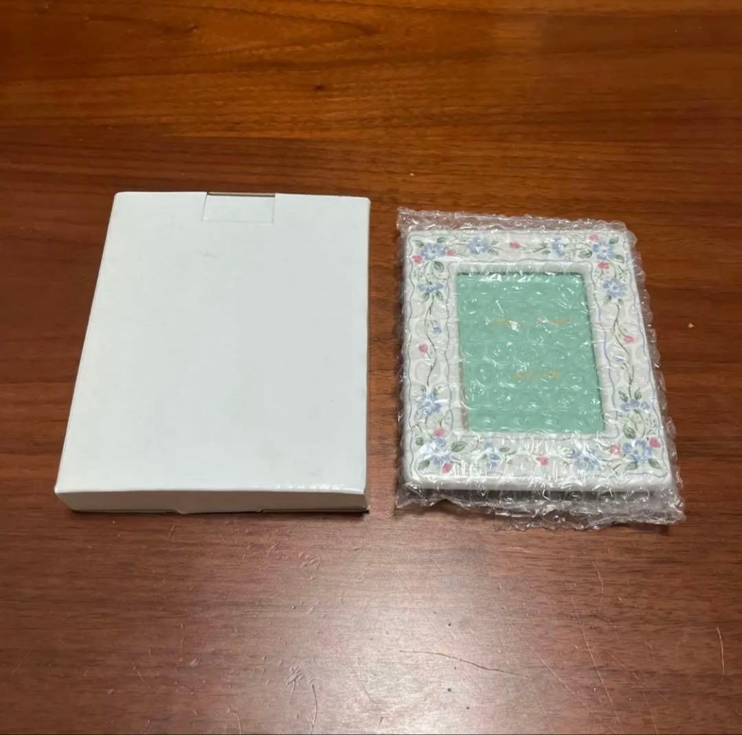 【おまとめ12個入り】フォトフレーム□型 写真立て　陶器