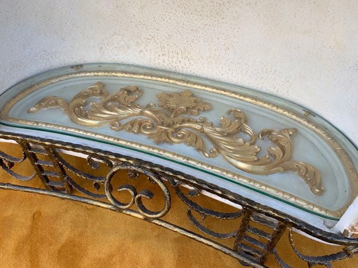 希少　イタリア　ロココ調　レジカウンター　飾り棚　テーブル　カウンターバー　店舗