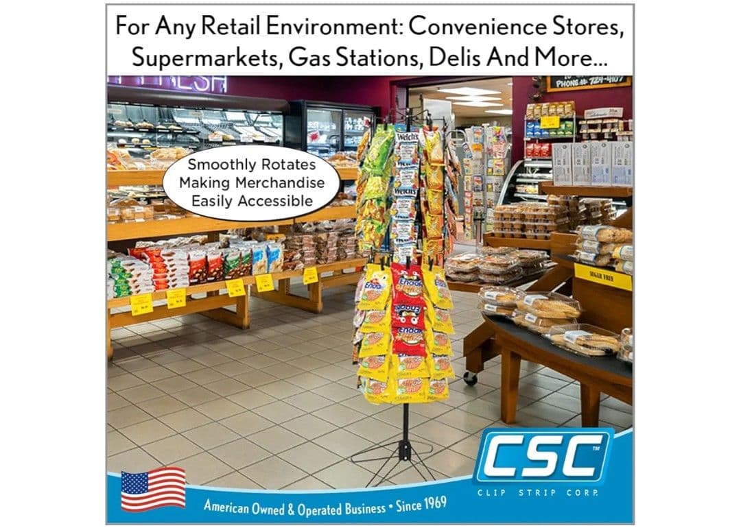 【A215】フロアスタンド　スピナースナックラック　108　クリップ付き