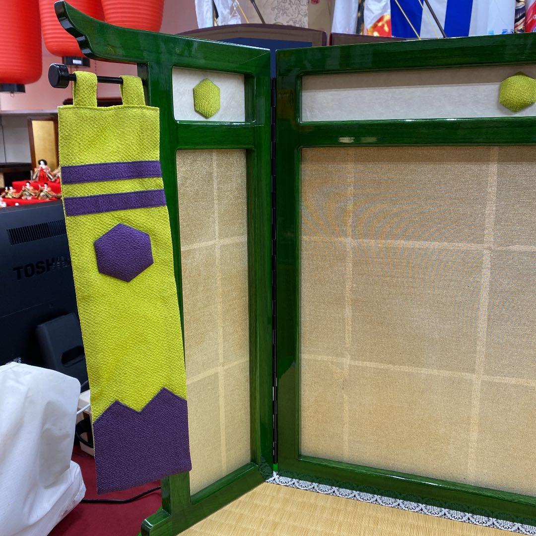 鎧兜飾り台★屏風セット★展示品5-16