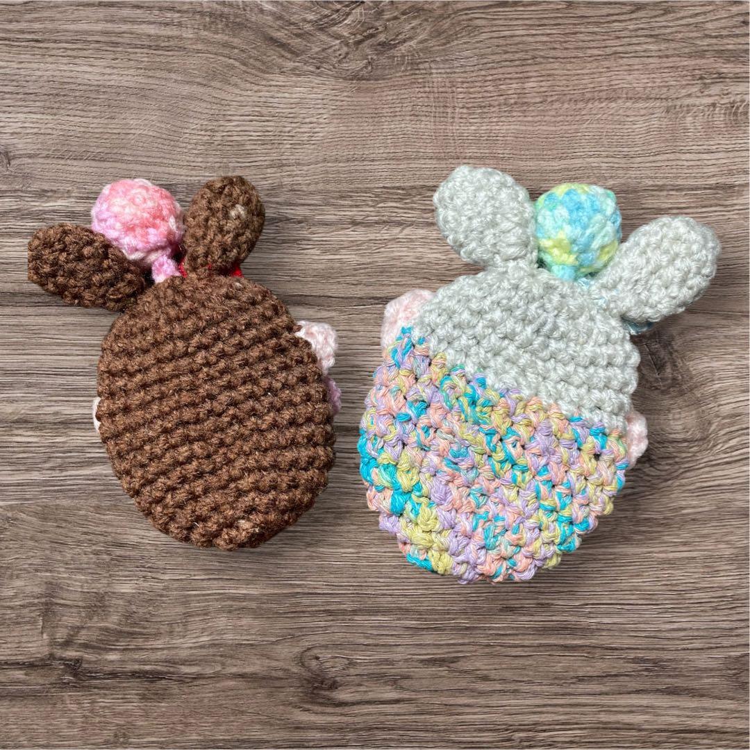 かぎ針編み パクパクモンスター キーケース うさぎ 2種おまとめ