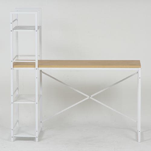 《新品・送料無料》ラック付きデスク ルール 奥行49cm メープル