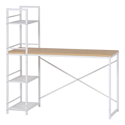 《新品・送料無料》ラック付きデスク ルール 奥行49cm メープル