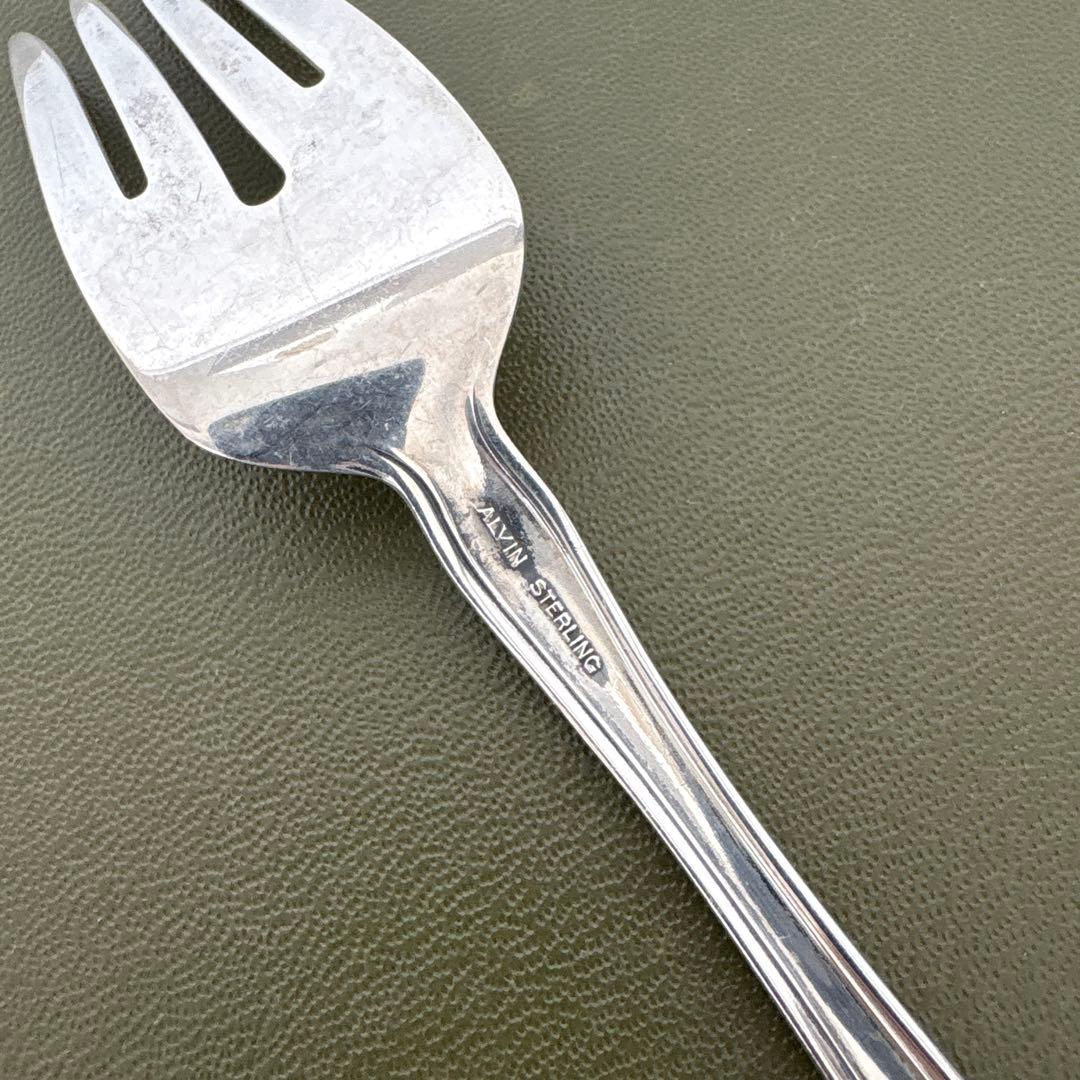 ビンテージ　ALVIN STERLINGフォーク　純銀　シャトーローズ　シルバー